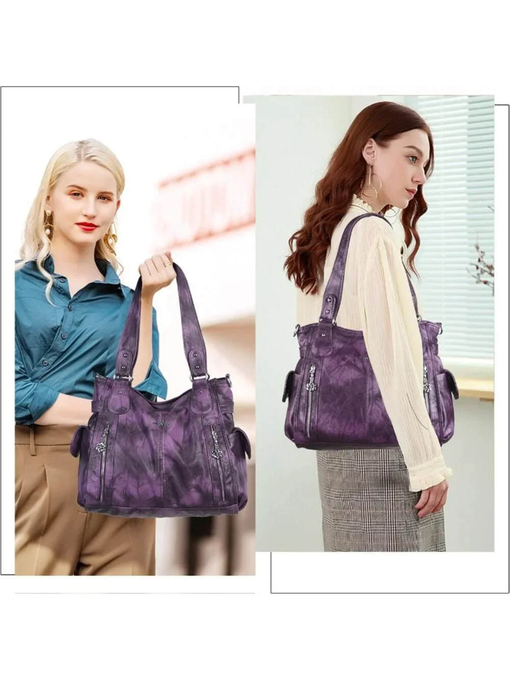 Stylish Women's Hobo Purse - Roomy Casual Tote & Shoulder Bag - Versatile